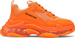 Balenciaga: Оранжевые кроссовки  Triple S