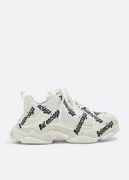 Balenciaga: Белые кроссовки  Triple S