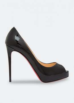 Christian Louboutin: Чёрные туфли  New Very Prive 120