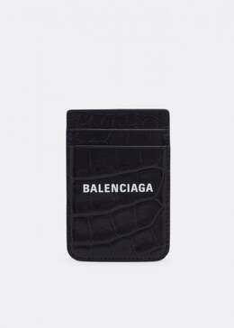 Balenciaga: Чёрный картхолдер  Cash