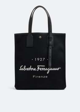 Ferragamo: Чёрная сумка  1927 Signature