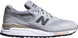 New Balance: Серые кроссовки 
