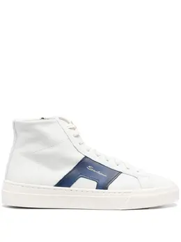Santoni: Голубые кроссовки 