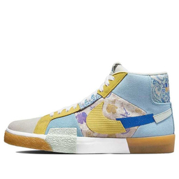 Nike: Голубые кроссовки Blazer Mid Premium