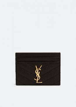 Saint Laurent: Чёрный картхолдер  Monogram