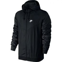 Nike: Чёрная куртка Windrunner