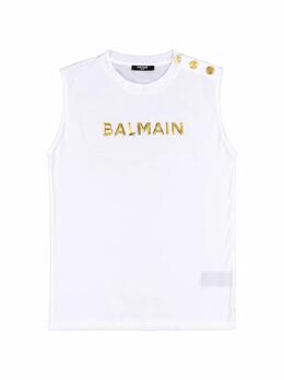 Balmain: Хлопковый топ