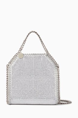 Stella McCartney: Серебристая сумка-шоппер Falabella