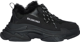 Balenciaga: Чёрные кроссовки  Triple S