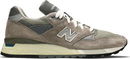 New Balance: Серые кроссовки 