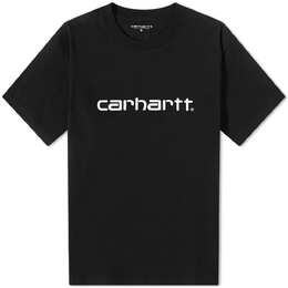 Carhartt WIP: Чёрная футболка  Script