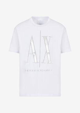 Armani Exchange: Светоотражающая футболка  Icon