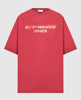 Off-White: Красная футболка 