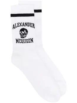 Alexander McQueen: Белые носки  Skull