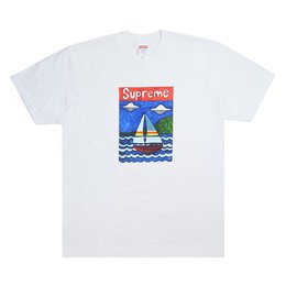 Supreme: Белая футболка  Sailboat