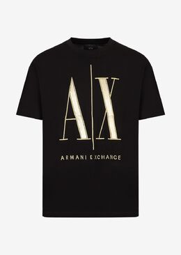 Armani Exchange: Светоотражающая футболка Icon