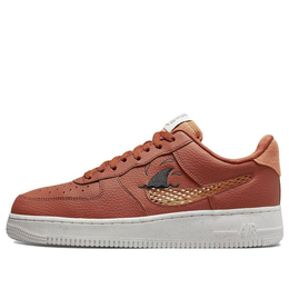 Nike: Оранжевые кроссовки Air Force 1 Low