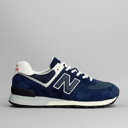 New Balance: Синие кроссовки 574