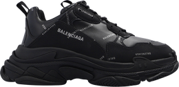 Balenciaga: Чёрные кроссовки  Triple S