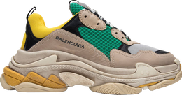 Balenciaga: Зелёные кроссовки  Triple S