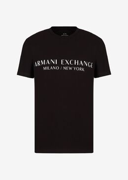 Armani Exchange: Чёрная футболка 