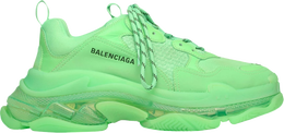 Balenciaga: Зелёные кроссовки  Triple S