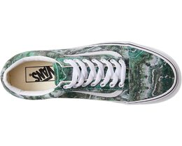 Vans: Зелёные кроссовки Old Skool