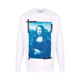 Off-White: Белый свитшот  Monalisa