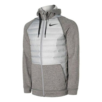 Nike Stay Warm Sports Training Hooded Padded Jacket Gray BV6299 063 bv6299 063 gray lpn22710043 LePodium