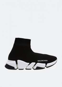 Balenciaga: Чёрные кроссовки Speed.2