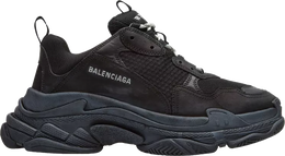 Balenciaga: Чёрные кроссовки  Triple S