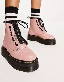 Dr. Martens: Розовые ботинки Sinclair