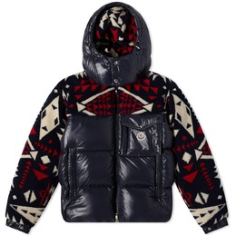 Moncler: Синий пуховик