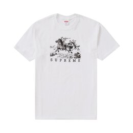 Supreme: Белая футболка  Riders