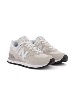 New Balance: Белые кроссовки  574