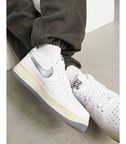 Nike: Серые кроссовки Air Force 1