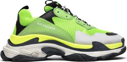 Balenciaga: Зелёные кроссовки  Triple S