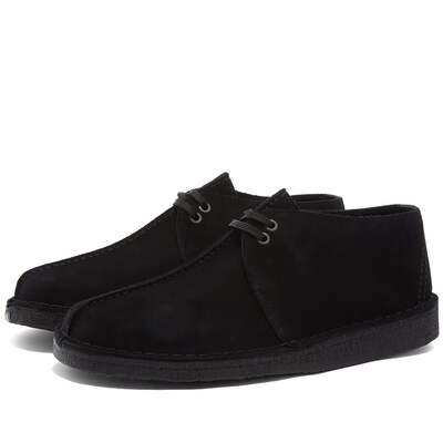 Desert clarks black suede price on sale