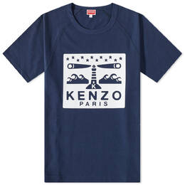 Kenzo: Голубая футболка Paris