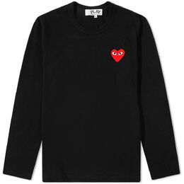 Comme Des Garçons Play: Чёрная футболка 