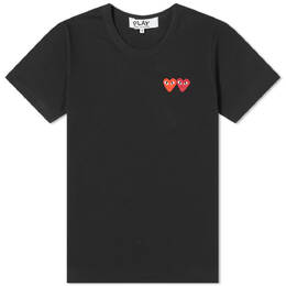 Comme Des Garçons Play: Чёрная футболка  Double Heart