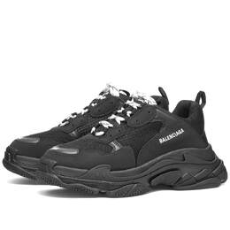 Balenciaga: Чёрные кроссовки  Triple S