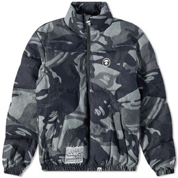 Aape By A Bathing Ape: Голубой пуховик 