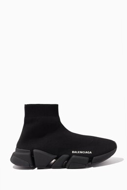 Balenciaga: Чёрные кроссовки Speed.2