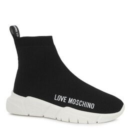 Love Moschino: Чёрные кроссовки 