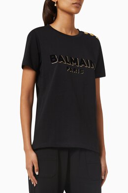 Balmain: Футболка с принтом