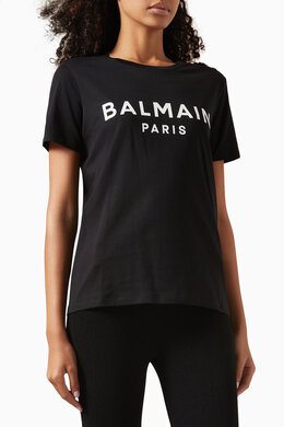 Balmain: Футболка с принтом