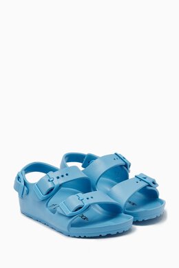 Birkenstock: Голубые сандалии Milano