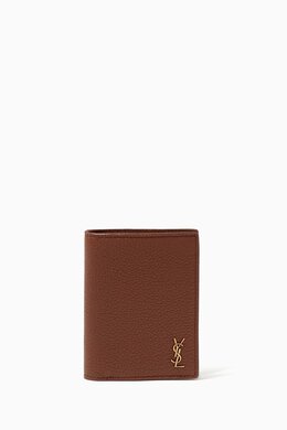 SAINT LAURENT: Коричневый кошелёк Monogram