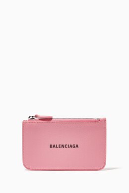 Balenciaga: Розовый картхолдер Cash